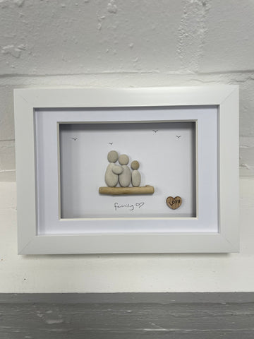 Family 3 pebble picture