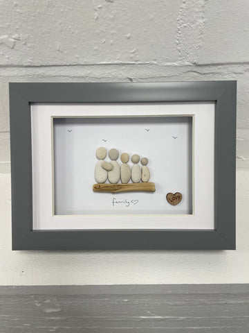 Family 5 pebble picture