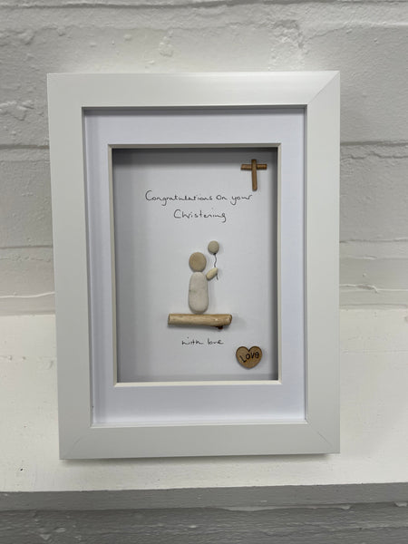 Christening Picture in Stand Up Frame